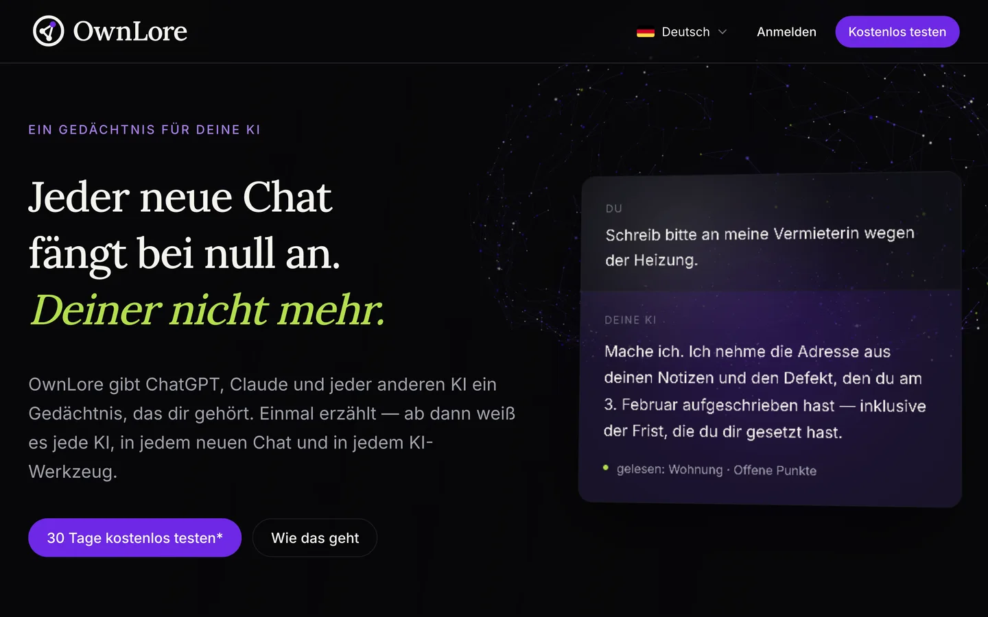 Screenshot OwnLore